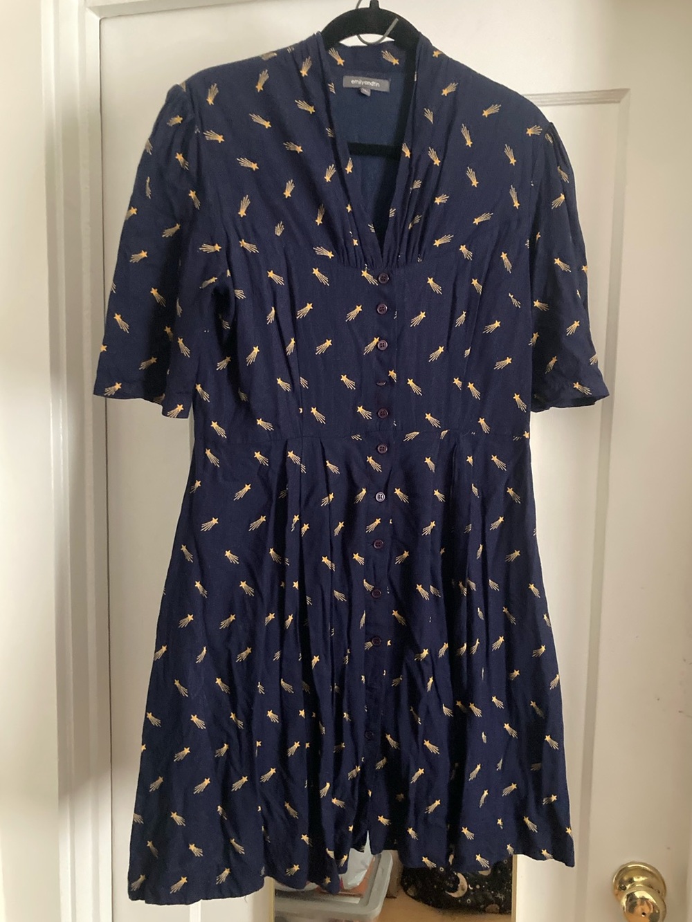 Emily and Fin Navy Shooting Star dress L